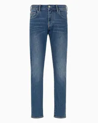 Armani Exchange Schmal Geschnittene Jeans Mittelblau