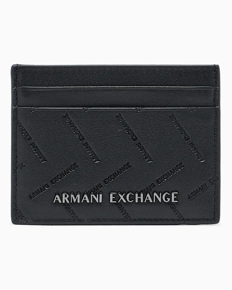 Armani Exchange Technical fabric card holder Schwarz