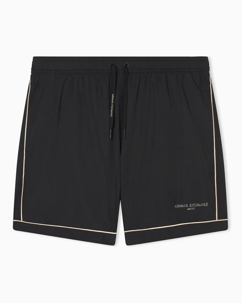 Armani Exchange Minimalist swim boxers in recycled polyester Schwarz