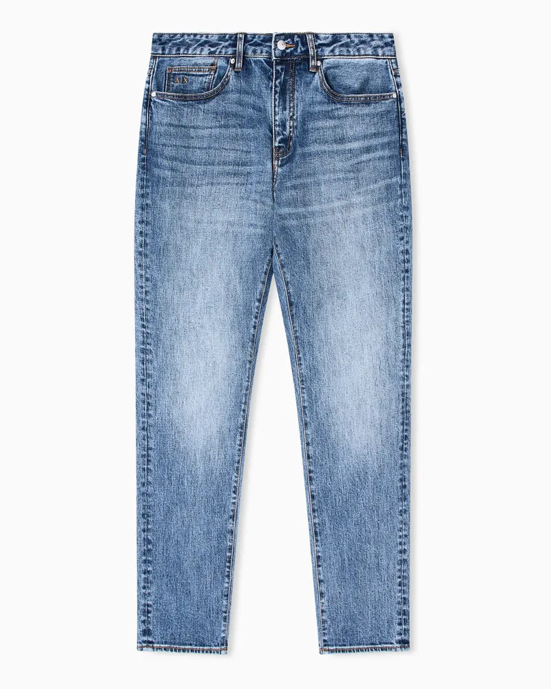 Armani Exchange Slim-Fit-Jeans aus Stretch-Denim Blau