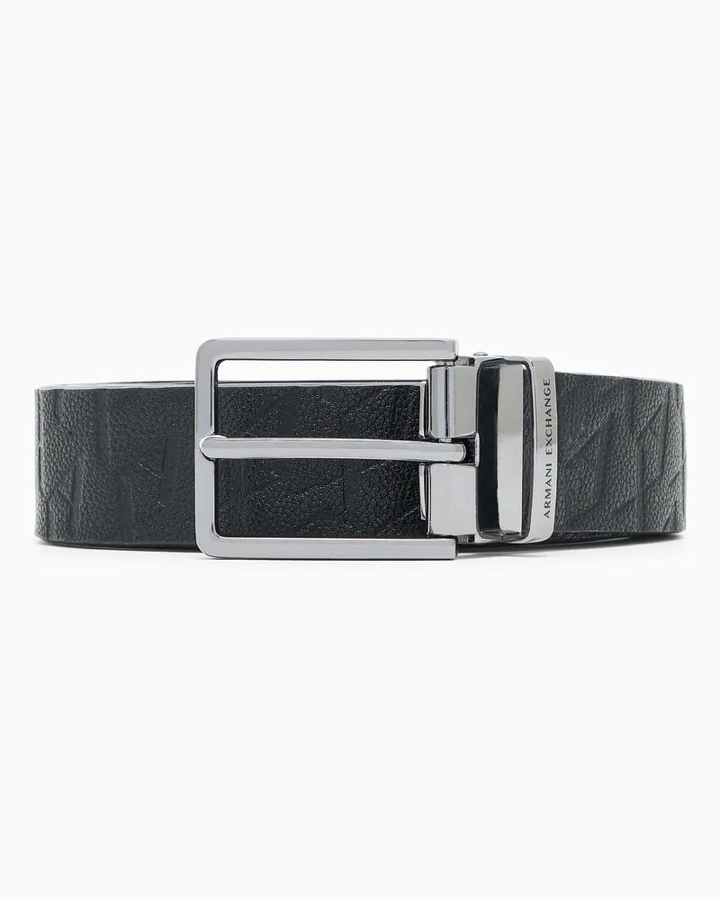 Armani Exchange Gürtel mit Allover-Logo Schwarz