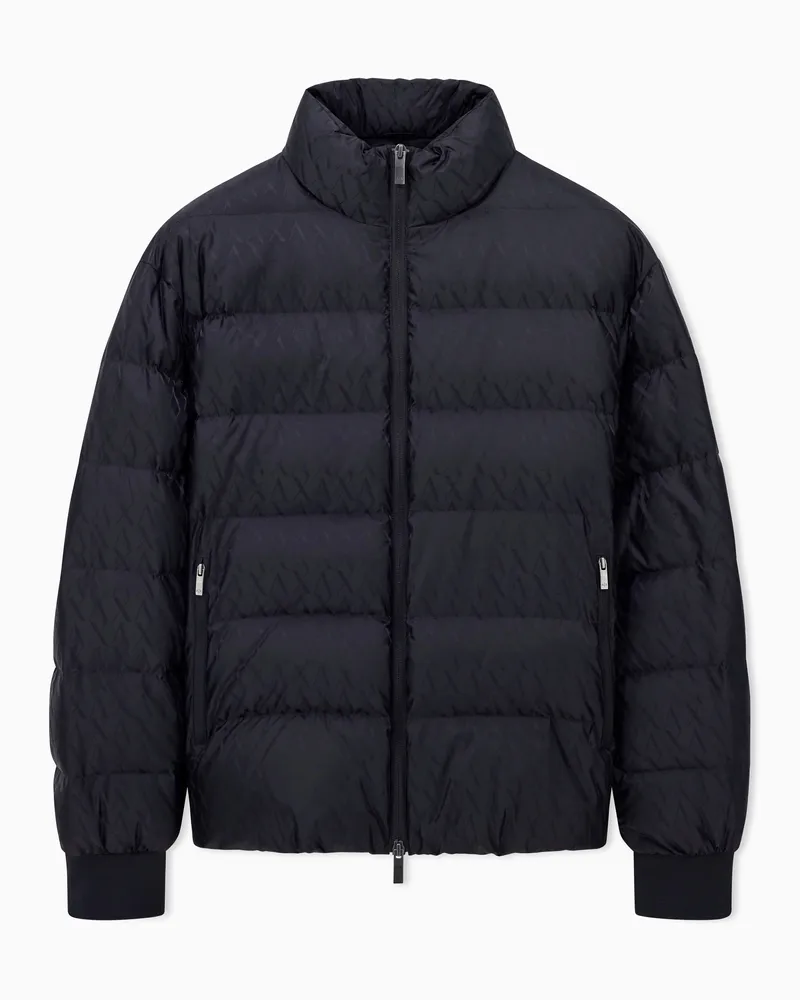 Armani Exchange Stoffjacke mit Allover-Logo Schwarz