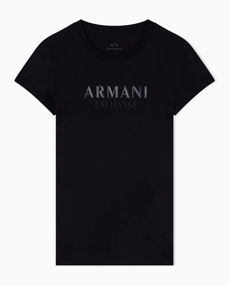 Armani Exchange Slim Fit T-Shirts Schwarz