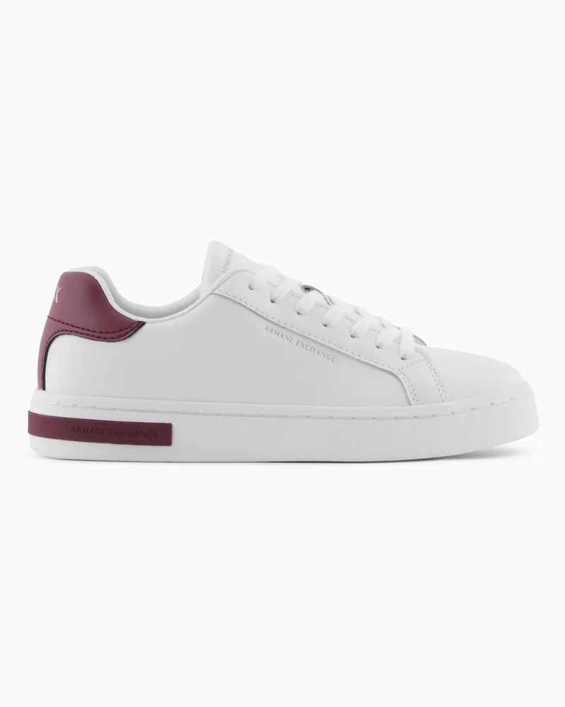 Armani Exchange Sneakers mit Schnürsenkeln und Logo Weiß