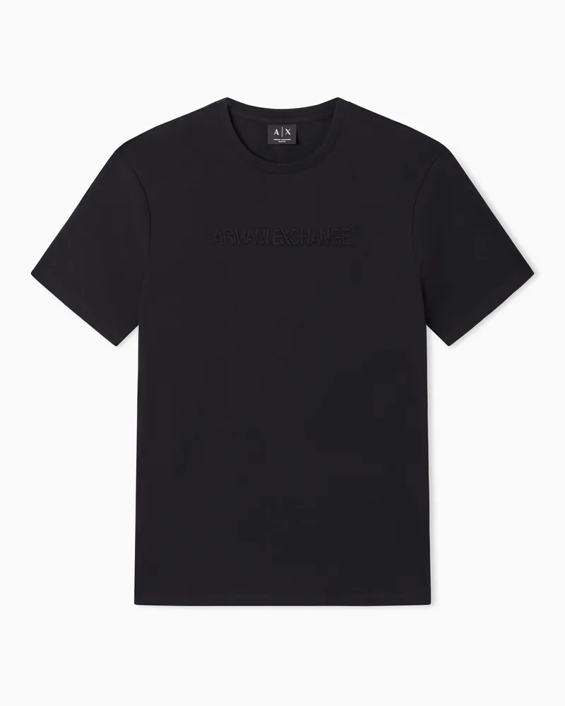 Armani Exchange Slim-Fit T-shirt in Cotton Jersey Schwarz