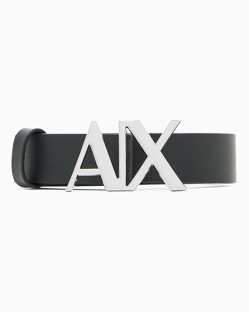 Armani Exchange Ledergürtel mit Logo Schwarz