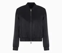 Bomberjacke aus Glitzer-Satin-Stoff