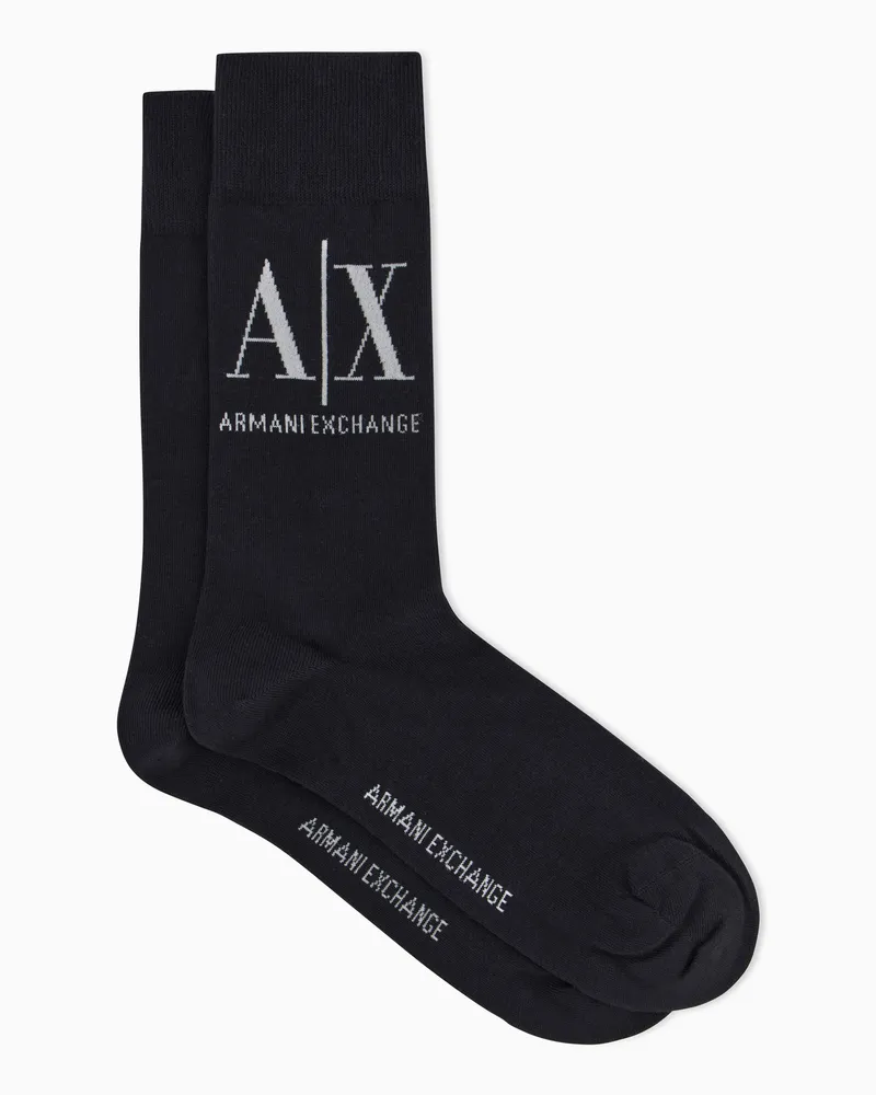 Armani Exchange Socken mit Logo Schwarz