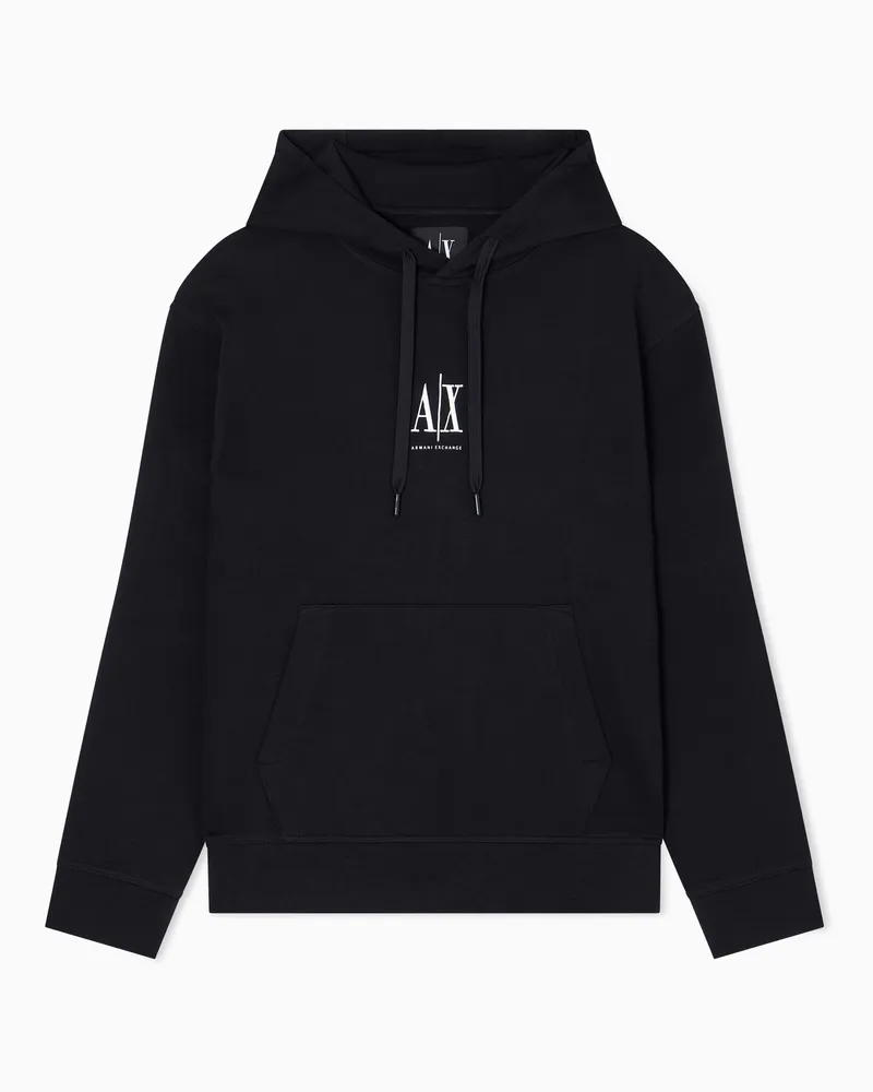 Armani Exchange Hoodie with embroidered logo Schwarz
