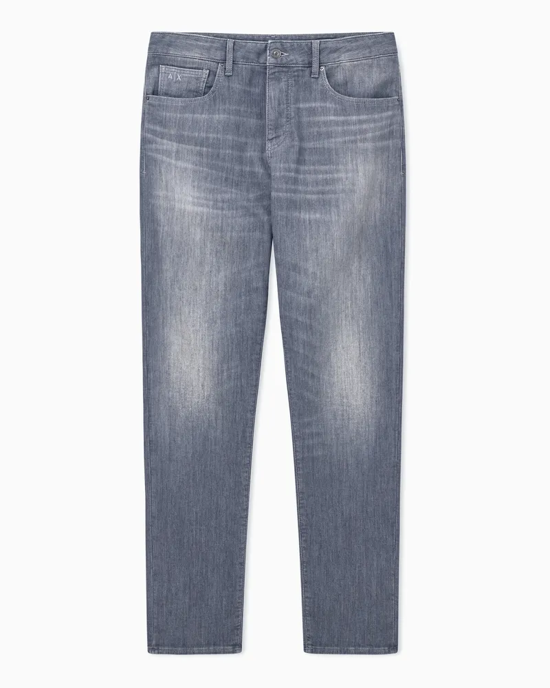 Armani Exchange Stonewashed-Jeans im Regular Fit Grau