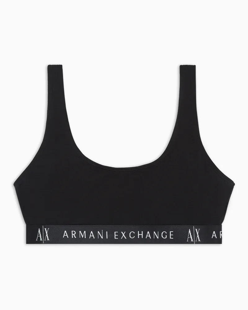 Armani Exchange Bralette-BH Schwarz