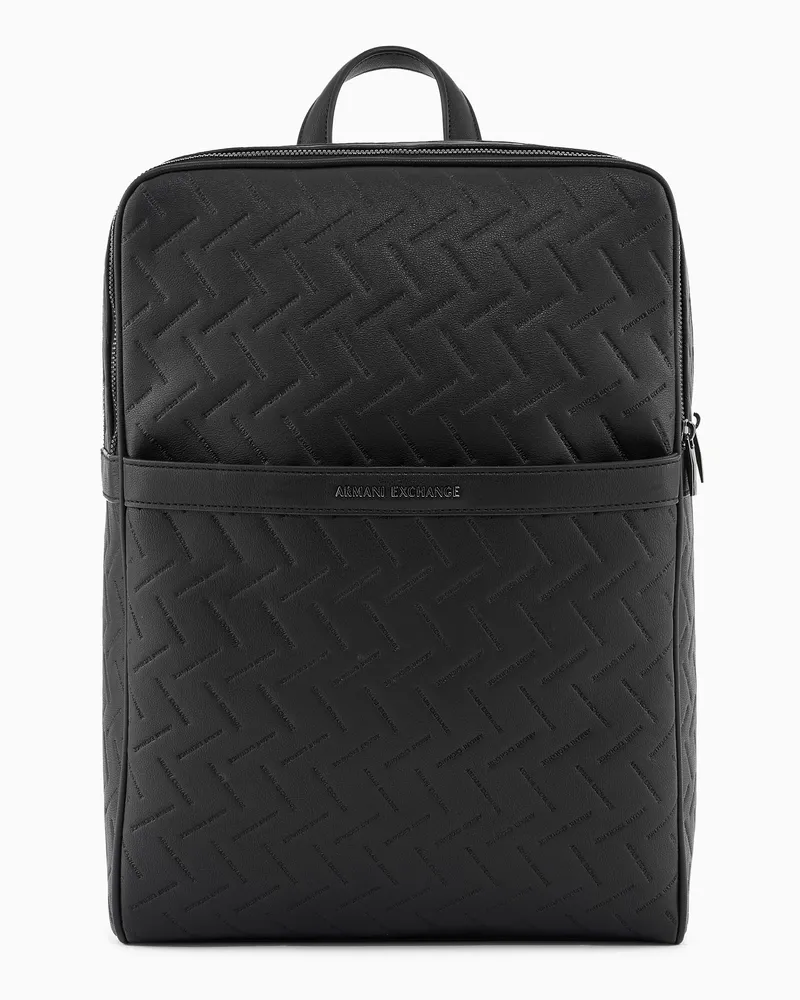 Armani Exchange Technical fabric backpack Schwarz