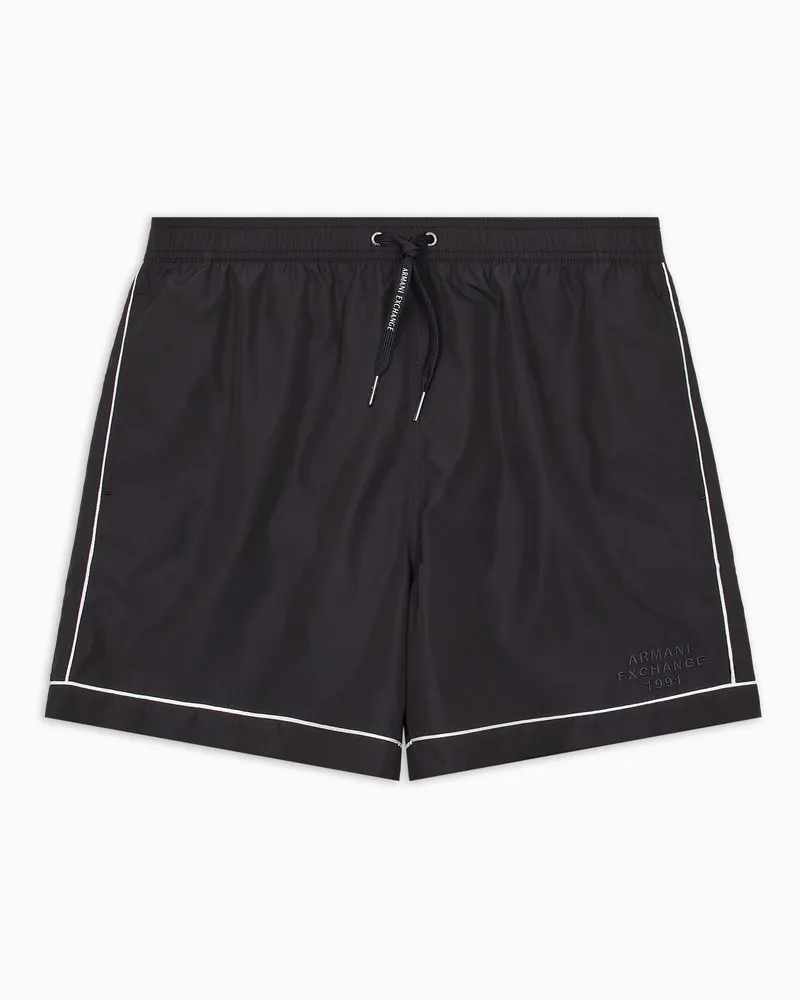 Armani Exchange Boxerkostüm mit kontrastierenden Profilen Marineblau