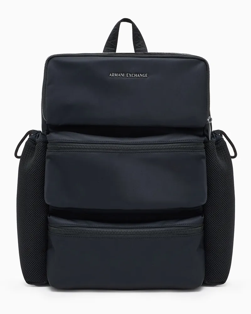 Armani Exchange Rucksack mit mehreren Taschen Blau