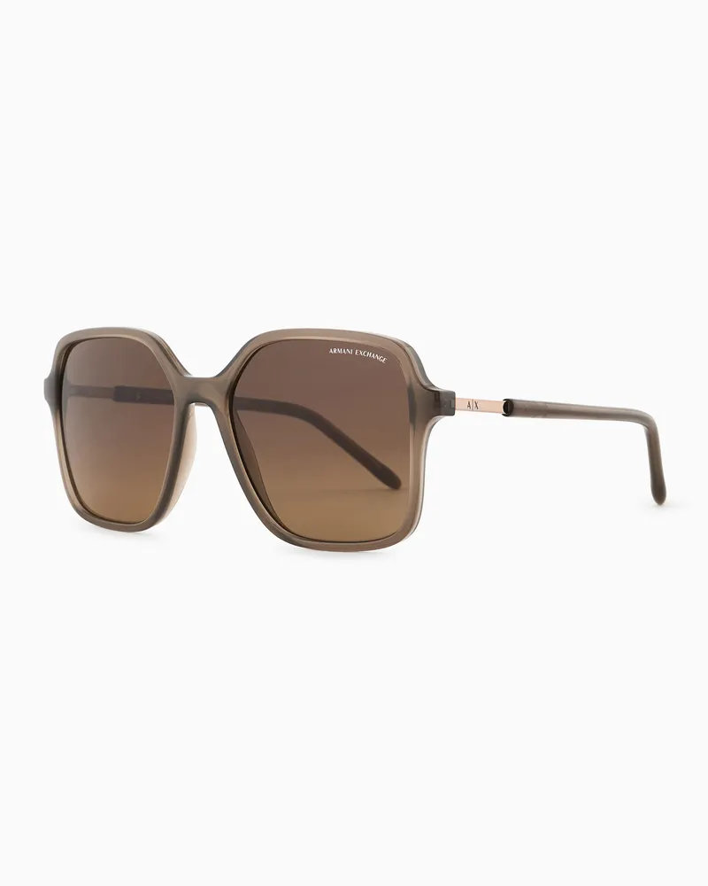 Armani Exchange quadratische Sonnenbrille für Damen Braun