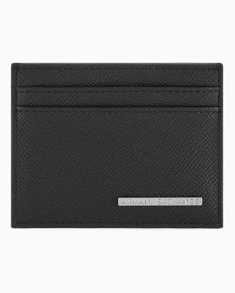 Armani Exchange Technical fabric card holder Schwarz