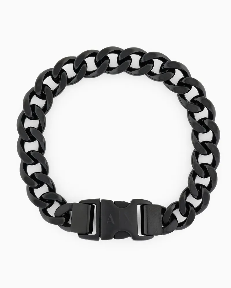 Armani Exchange Glieder-Armband aus Edelstahl in Schwarz Mehrfarbig