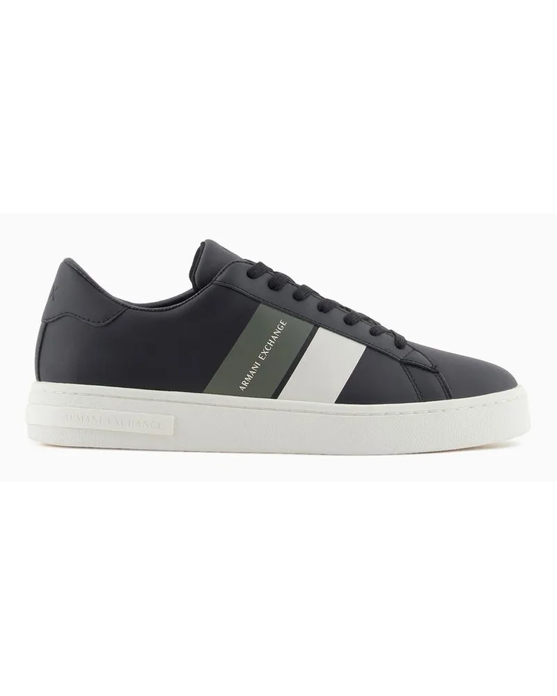 Armani Exchange Sneakers mit Kontrastierenden Seitenbändern Schwarz