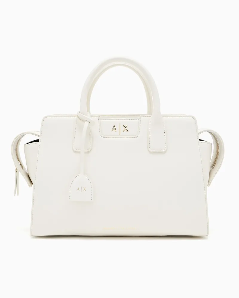 Armani Exchange Top handles in technical fabric Weiß