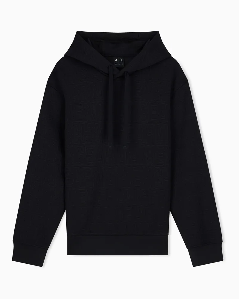 Armani Exchange Sweatshirt Regularpassform aus stretchigem Jacquard-Jersey Schwarz