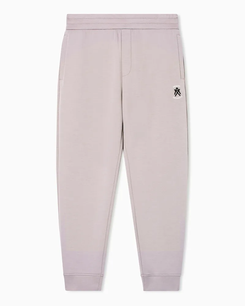 Armani Exchange Jogger trousers in bonded fabric Beige