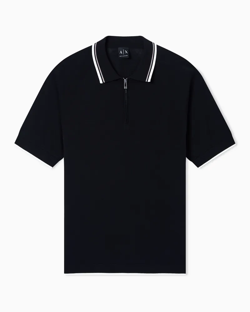 Armani Exchange Cotton polo shirt Schwarz