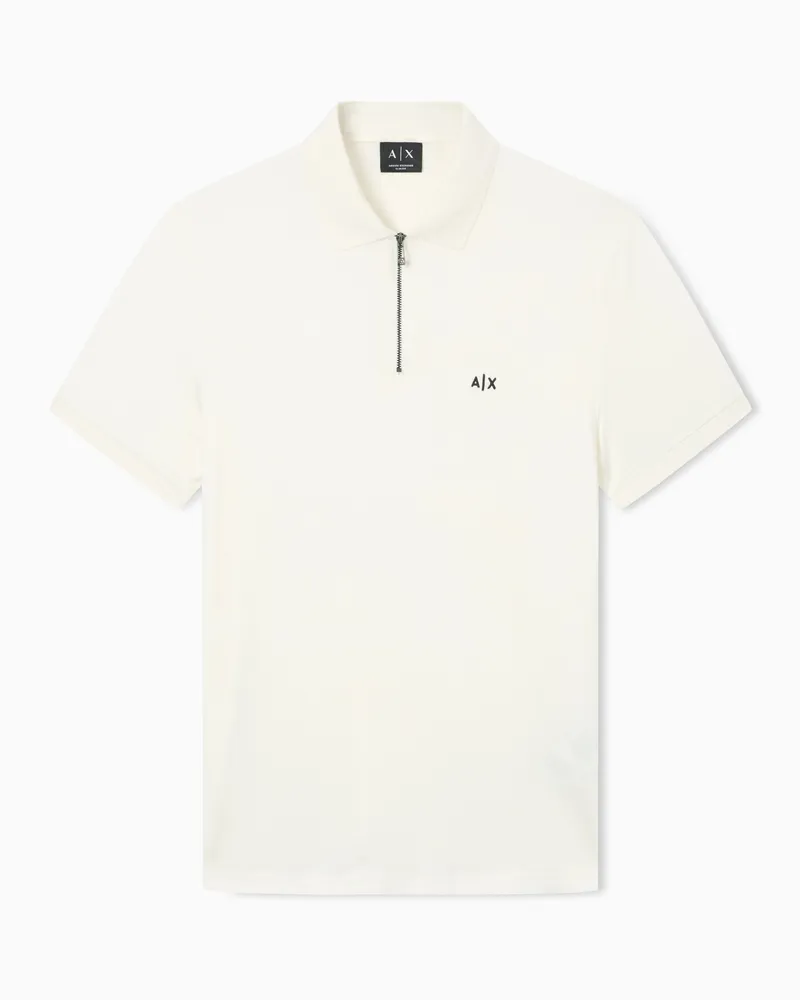Armani Exchange Polo shirt in technical fabric Weiß