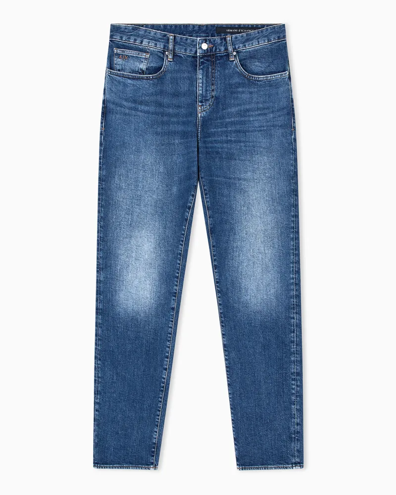 Armani Exchange Slim-Fit-Jeans aus Stretch-Denim Blau