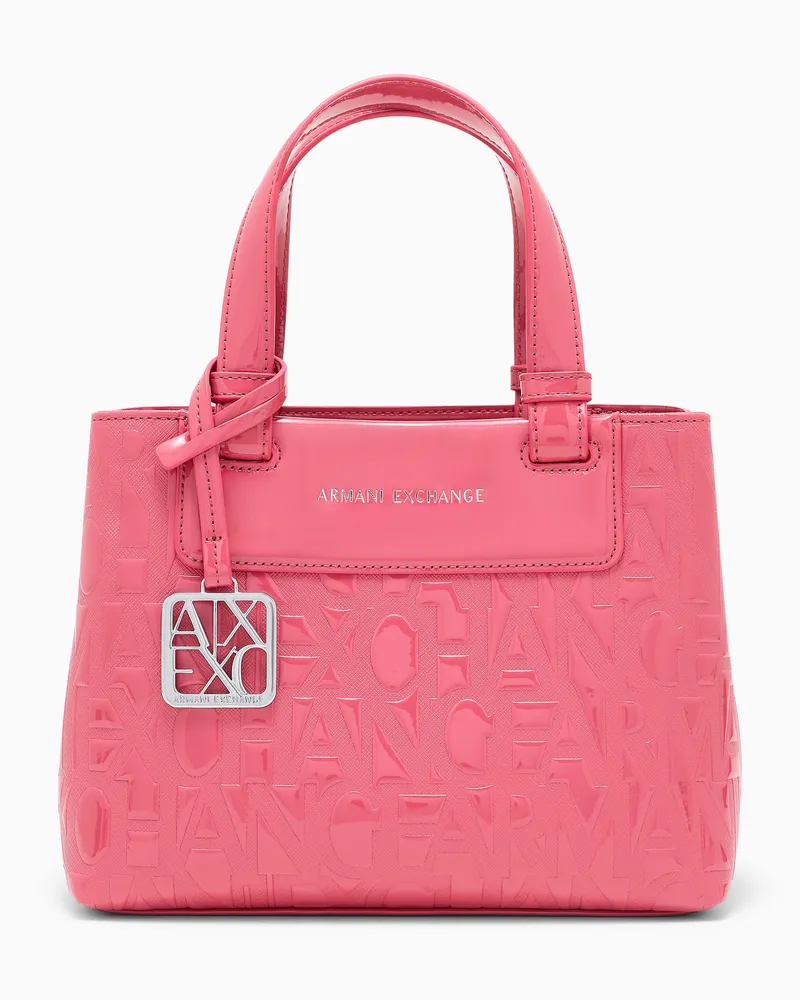 Armani Exchange Handtasche mit Prägung und abnehmbarem Schulterriemen Pink