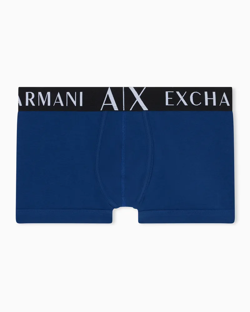 Armani Exchange Boxershorts aus Stretch-Komfort-Baumwolle Blau