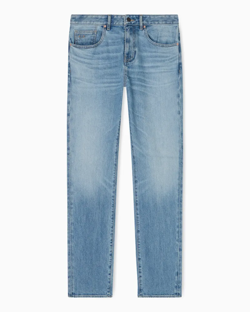 Armani Exchange Vintage Blue Stretch Denim Skinny Jeans Blau