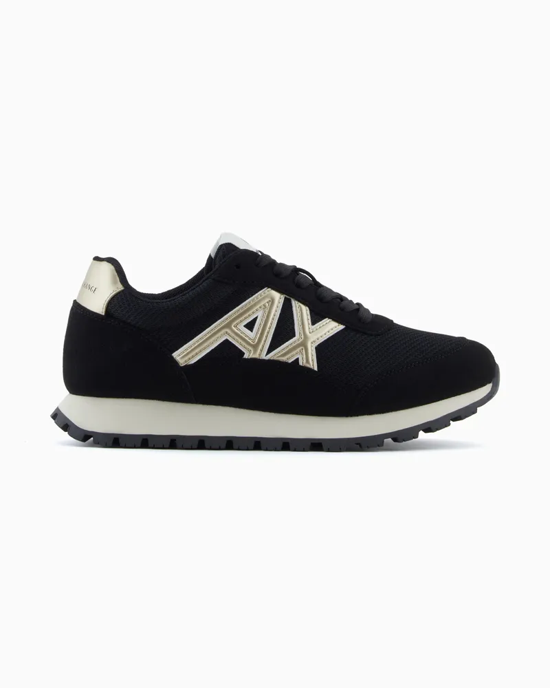 Armani Exchange Sneaker mit kontrastierendem Logo Schwarz