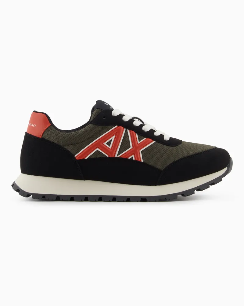 Armani Exchange Sneaker mit kontrastierendem Logo Schwarz