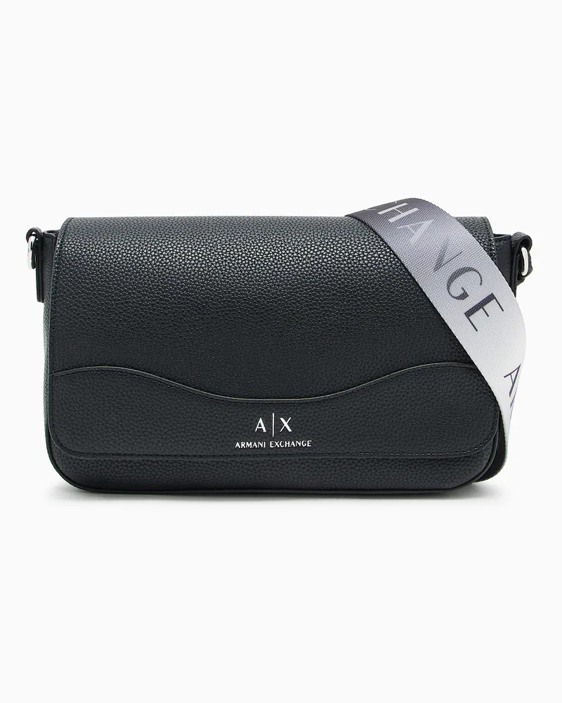Armani Exchange Schultertasche mit Allover-Logo Schwarz