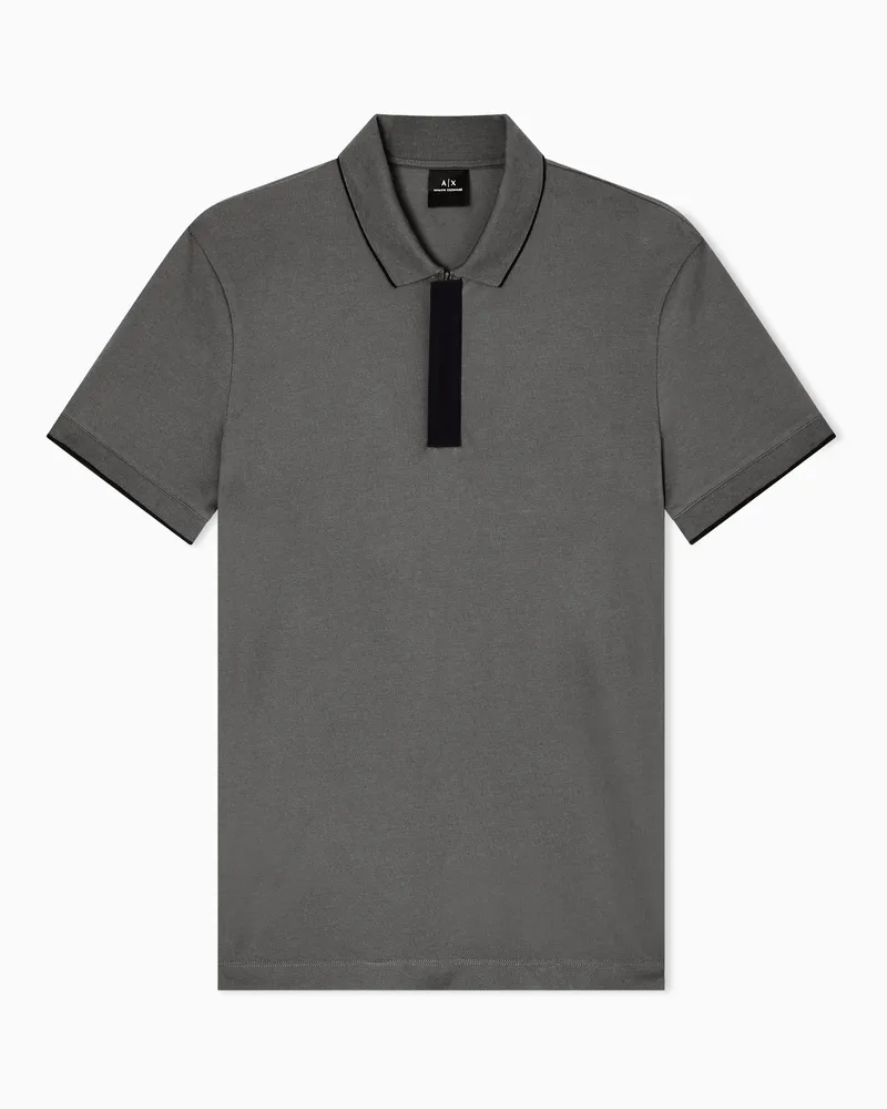 Armani Exchange Slim Fit Polo mit Knopfeinsatz Grün