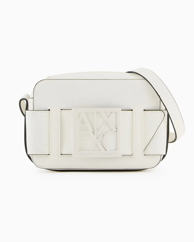 Armani Exchange Kameratasche mit verstellbarem Schultergurt Weiß