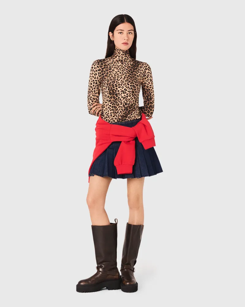 Maje T-Shirt Mit Leopardenprint - Imprime Leopard Imprime