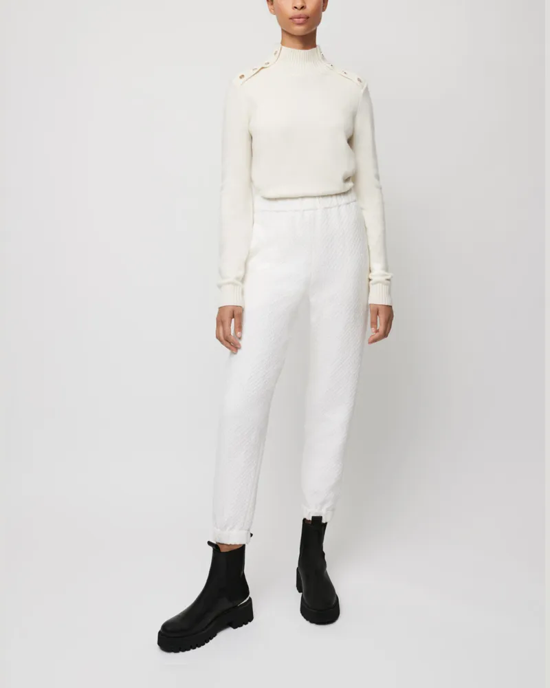 Maje Jogginghose In Tweed-optik - Ecru Ecru