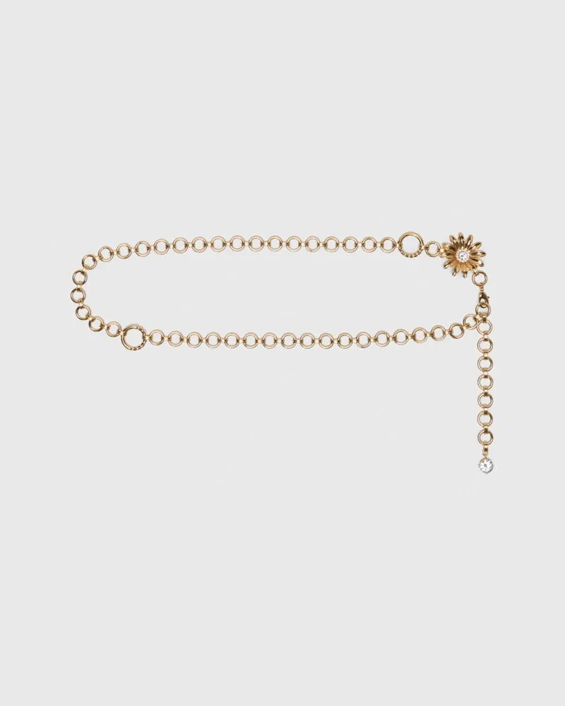 Maje Kettengürtel Mit Blumen - Golden Golden