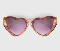 Herzförmige Sonnenbrille - Gelb