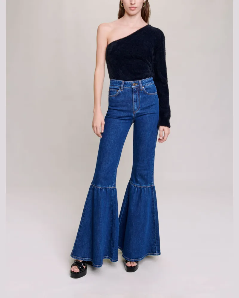 Maje Asymmetrischer Pullover - Schwarz Schwarz