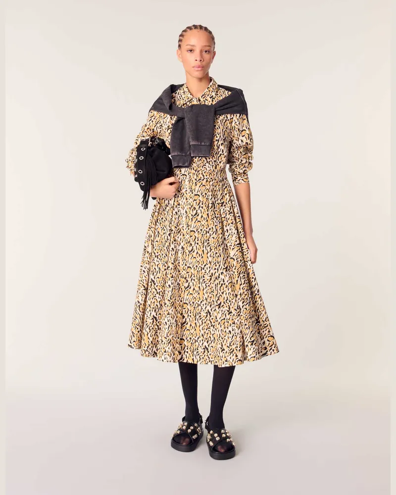 Maje Midi-kleid Mit Leoparden-print - Imprime Leopard Imprime