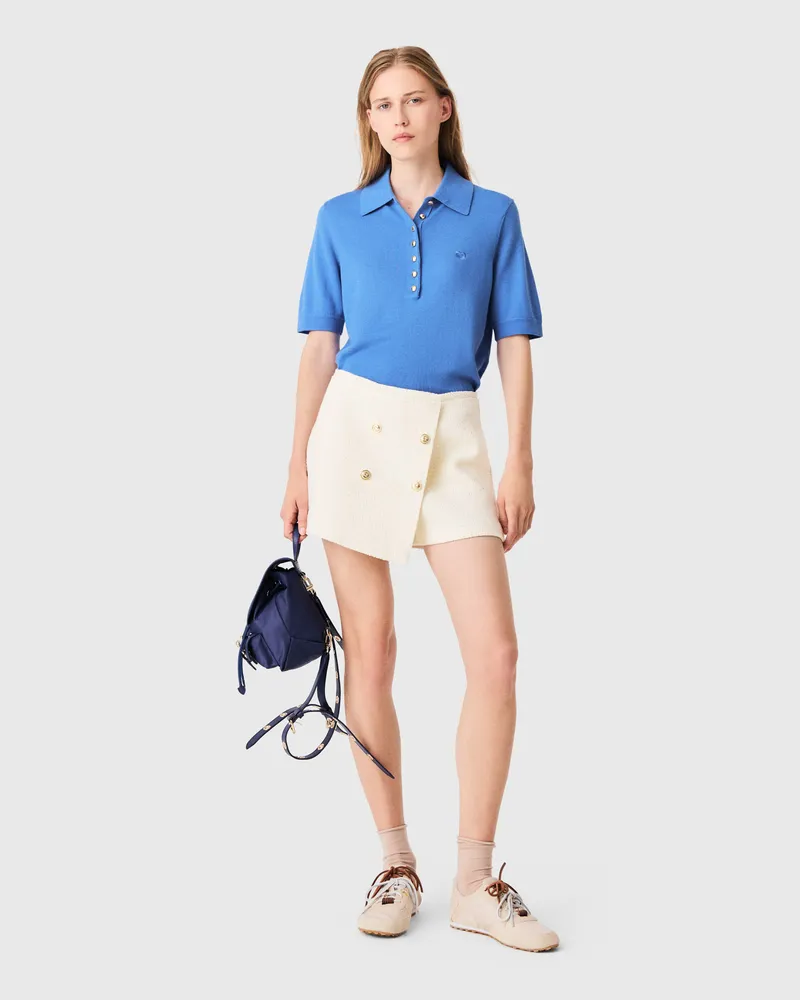 Maje Trompe-l'oeil-shorts Aus Tweed - Ecru Ecru