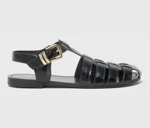 Riemchensandalen Aus Leder - Braun