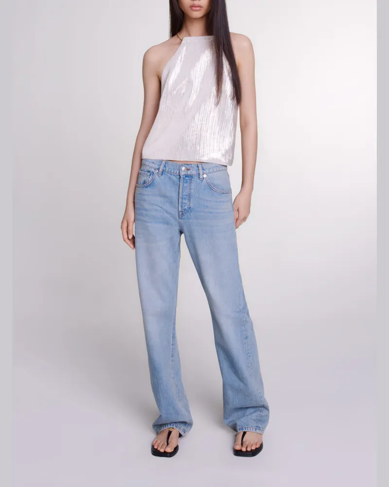 Maje Weite Jeans - Blau Blau