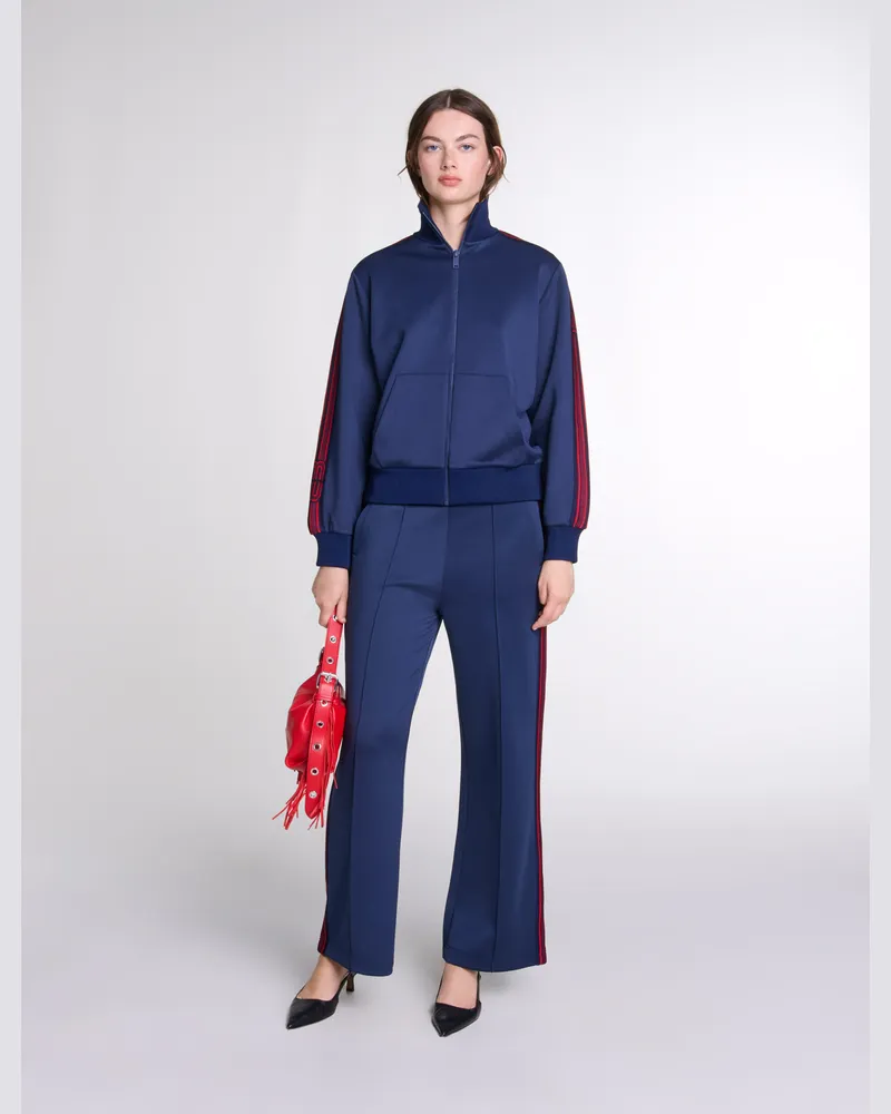 Maje Sweatshirt Mit Reißverschluss - Marineblau Marine