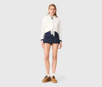Shorts Trompe-l'oeil - Marineblau
