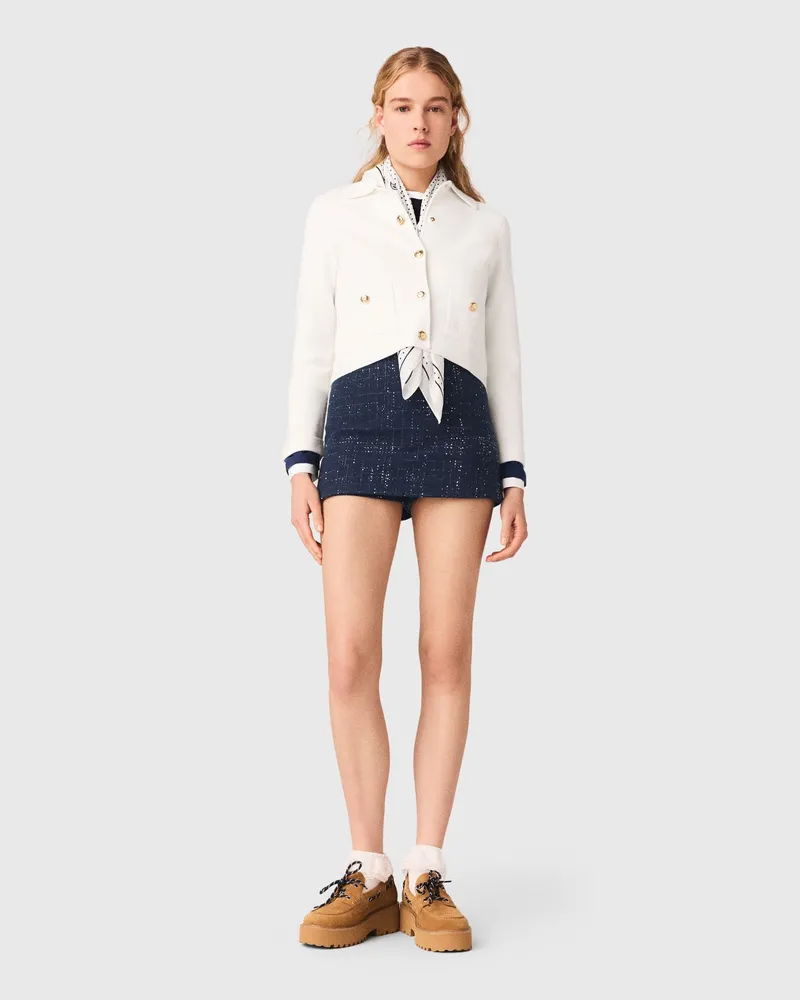 Maje Shorts Trompe-l'oeil - Marineblau Marine