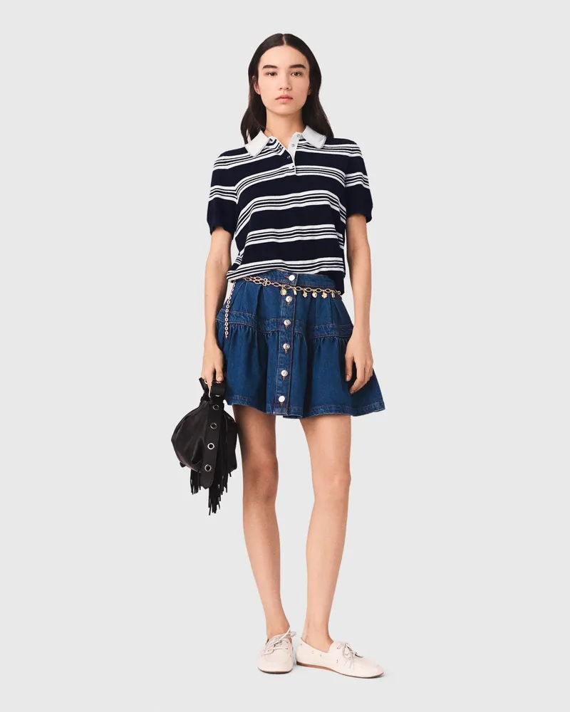 Maje Kurzer Jeansrock - Blau Blau