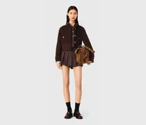 Kurzmantel Doppelseitig - Dunkelbraun